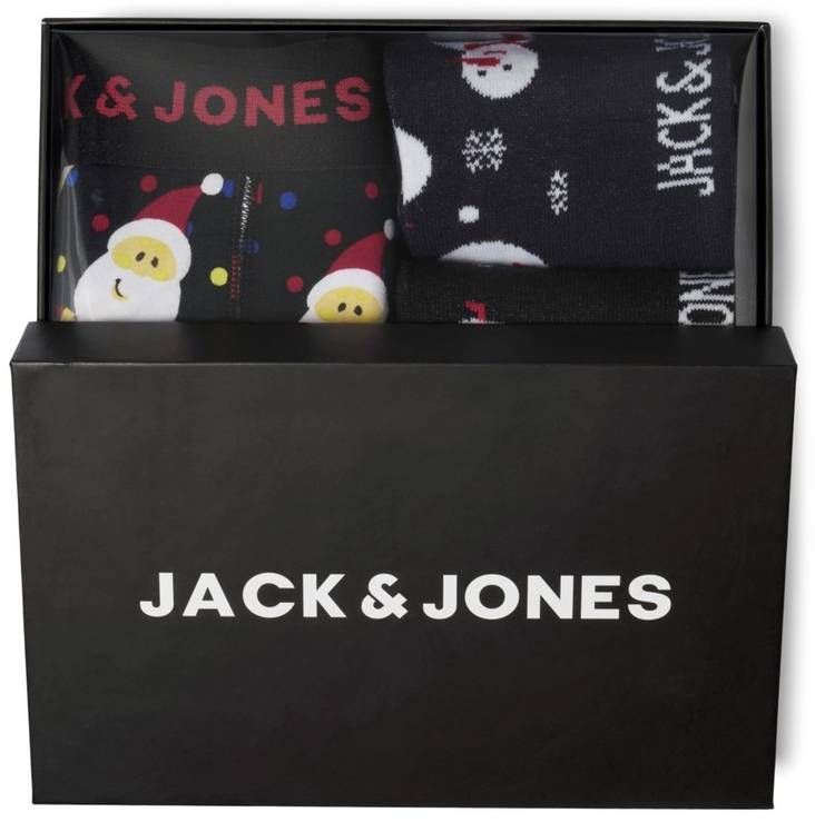 Jack&Jones Gift Box Snowmen svart - Trunks och strumpor för herrar - 124870 - 1
