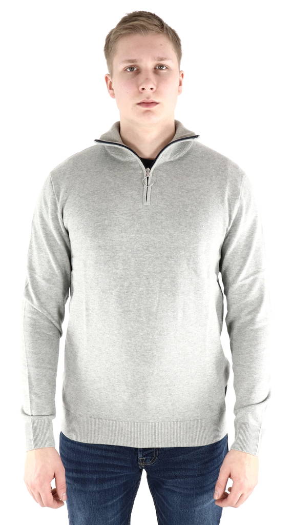 Jack & Jones herr stickad tröja, hög krage Eli highneck, blå, ljusgrå - Stickat för herrar - 127260 - 1