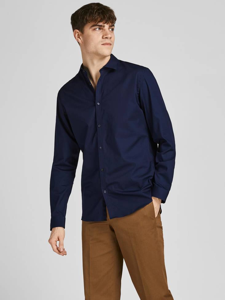 Jack&Jones herr Skjorta Blacardiff navy - Skjortor för herrar - 131590 - 1