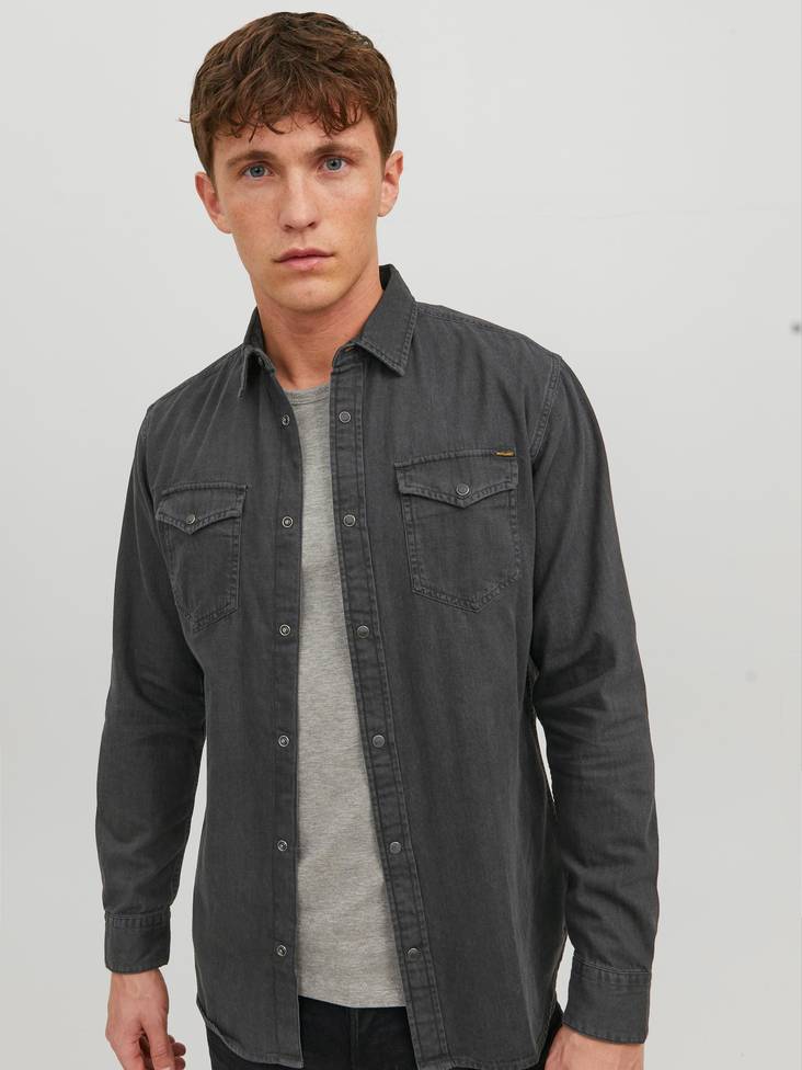 Jack&Jones Dress shirt Sheridan svart jeans - Skjortor för herrar - 134690 - 1