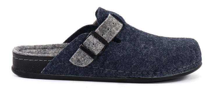 Migant blå herr tofflor, filtad ull A932-3 navy - Tofflor för herrar - 129740 - 1