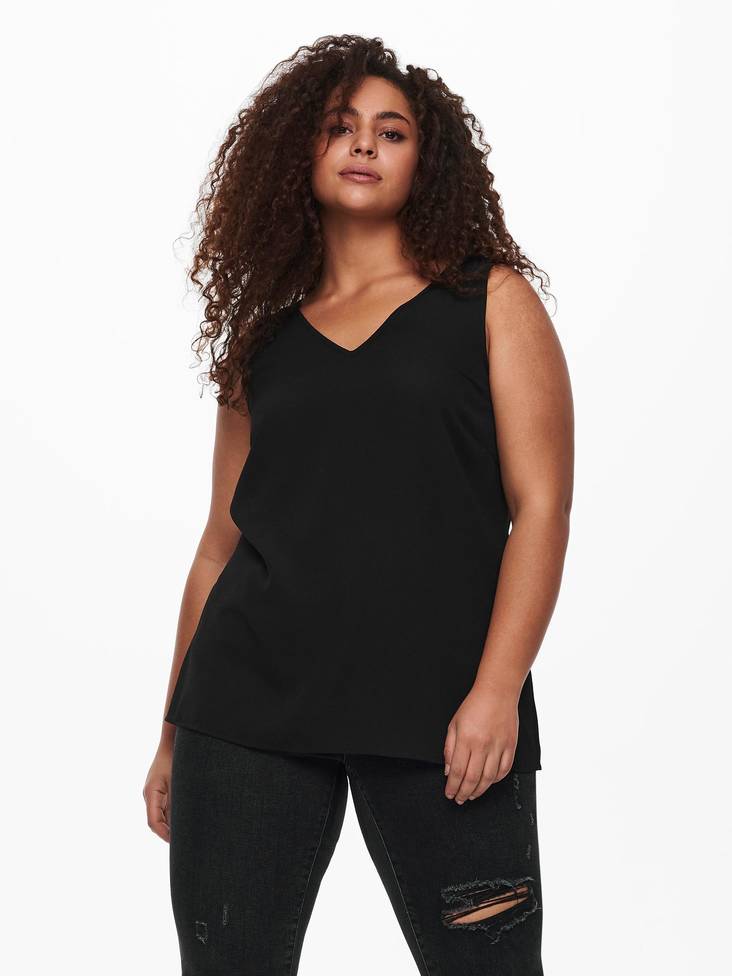 Only Carmakoma Topp Luxina svart - Toppar för damer - 128490 - 1
