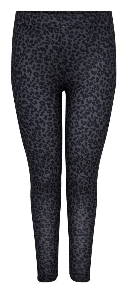 Only Carmakoma Leggings Elyse, svart/leo - Leggings - 131930 - 1