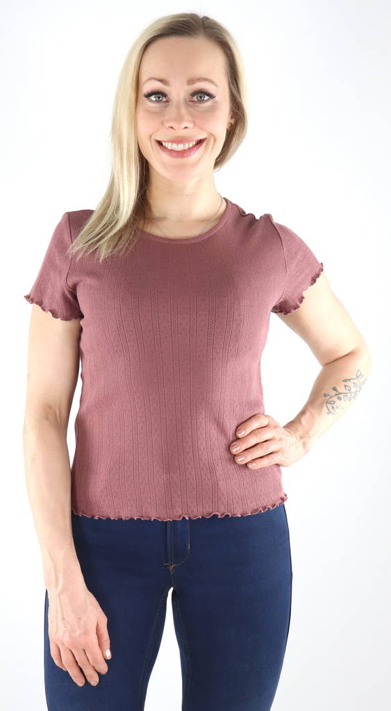Only T-shirt Carlotta rosa brun - T-shirts för damer - 133170 - 1