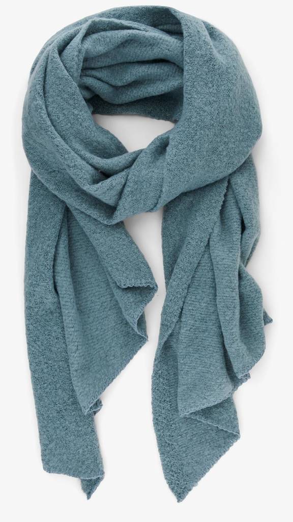 Pieces mjuk blågrön stickad halsduk Pyron long trooper - Halsdukar för damer - 129420 - 1