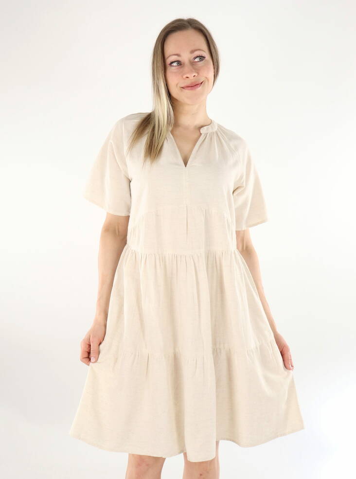 Vila Klänning V-ringad super light natural - Klänningar och tunikor - 136250 - 1