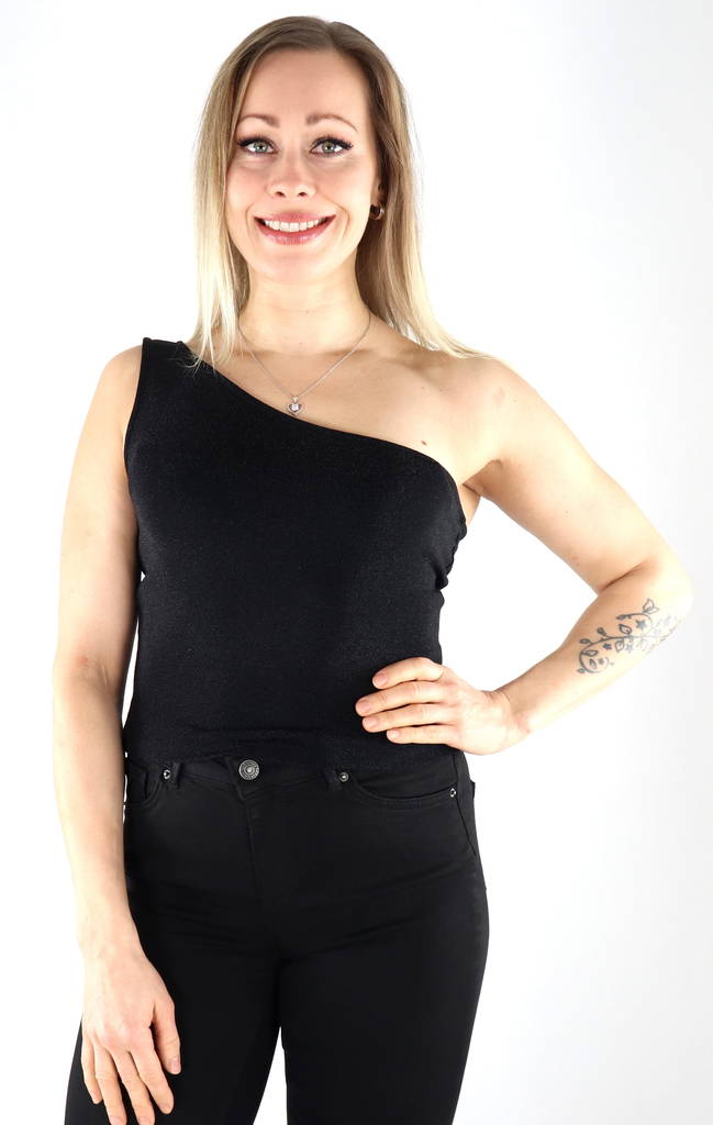 Vila Topp Spice one shoulder, svart - Toppar för damer - 132490 - 1