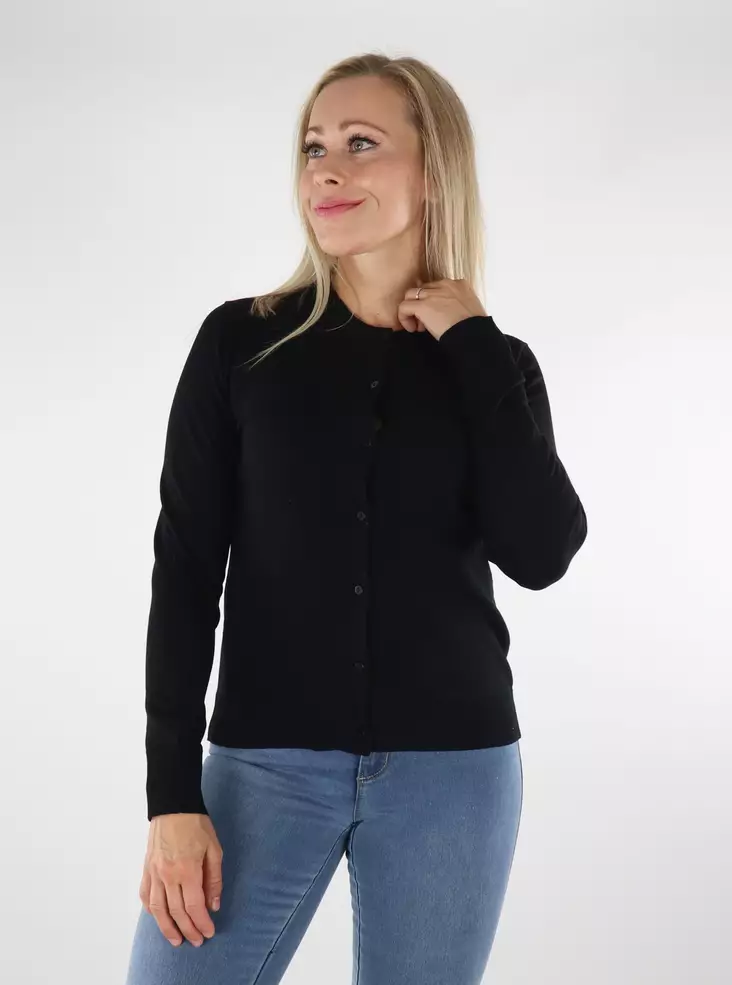JJXX Cardigan svart/dimma - Stickat för damer - 136610 - 1
