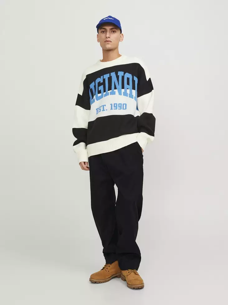 Jack&Jones Chinobyxor med lös passform Karl svart - Byxor för herrar - 136660 - 1