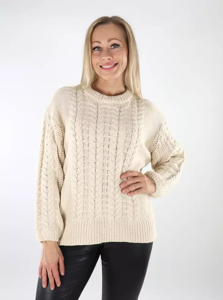 Vero Moda flätad stickad tröja för dam Sveacable Pullover björk - Stickat för damer - 136950 - 1