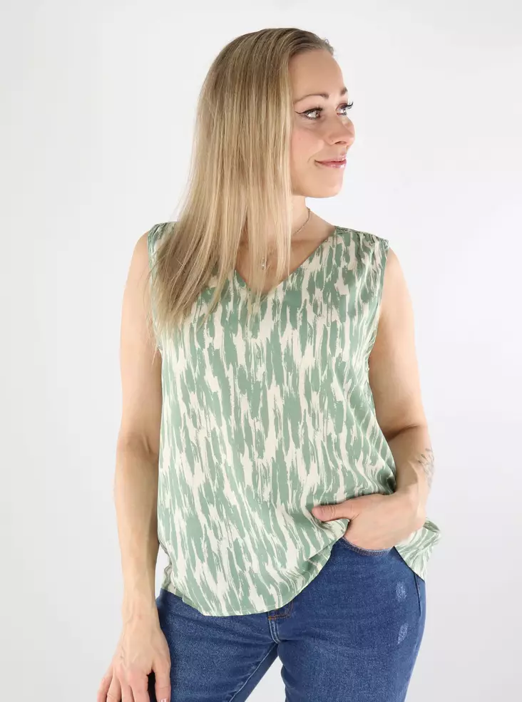 Vero Moda damtopp VMEASY Joy birch/hedge green - Toppar för damer - 138570 - 1