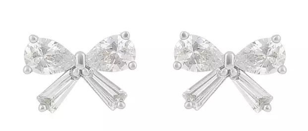Snö of Sweden Örhängen Envy rosett silver/klar - Örhängen - 138630 - 1
