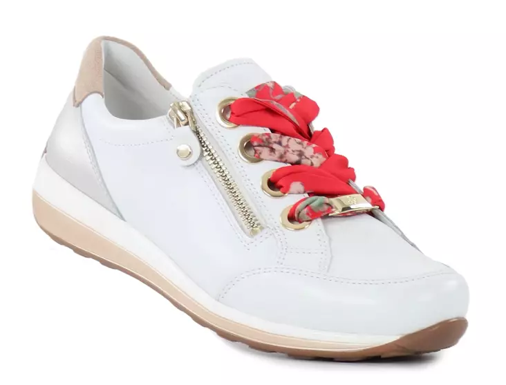 Ara damsneakers i äkta läder 12-34587 vit/guld/kamel - Sneakers för damer - 140370 - 1