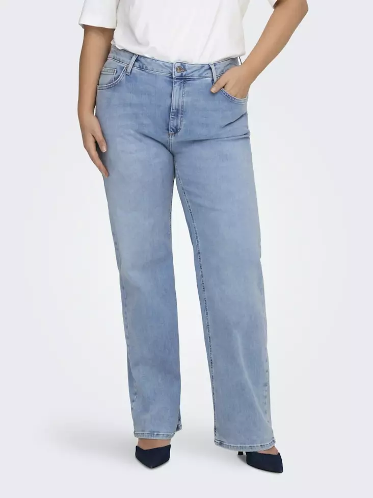 Only Carmakoma damjeans i plus size HW vid ljusblå denim - Jeans för damer - 140880 - 1