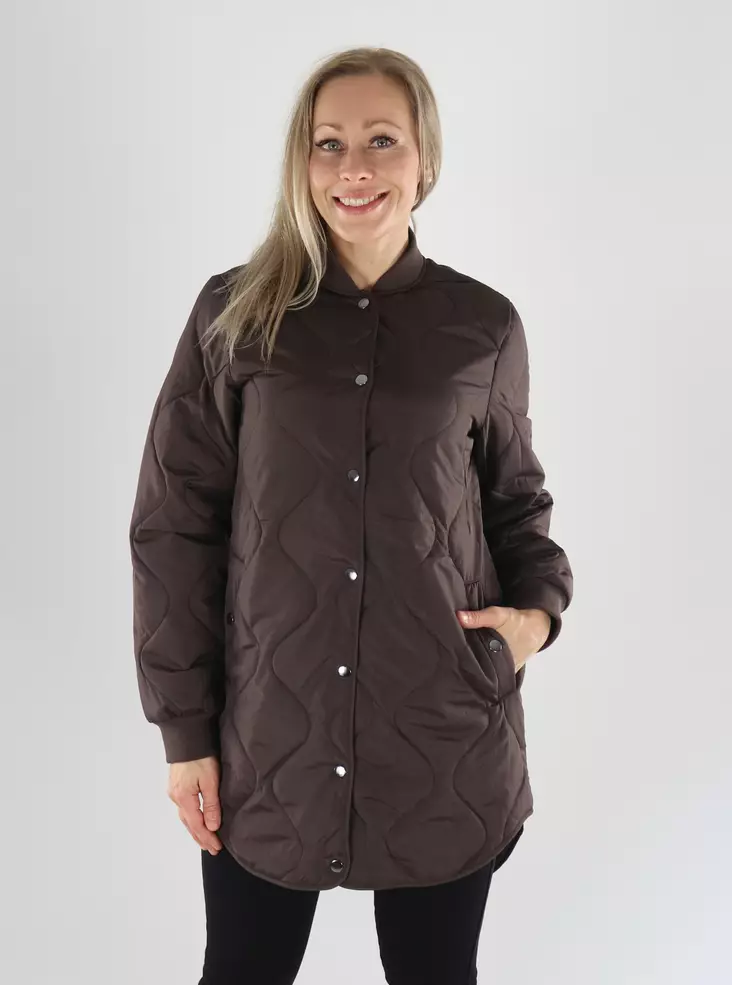 Vila Jacka L/S QUILT JACKET coffee bean - Lätta jackor för damer - 141530 - 1