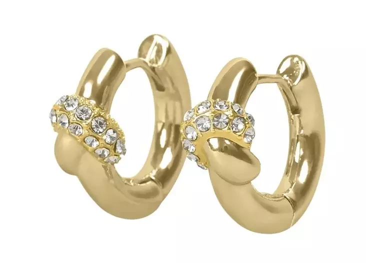 Snö of Sweden Örhängen Everly chunky knot crystal ring guld/klar - Örhängen - 141590 - 1