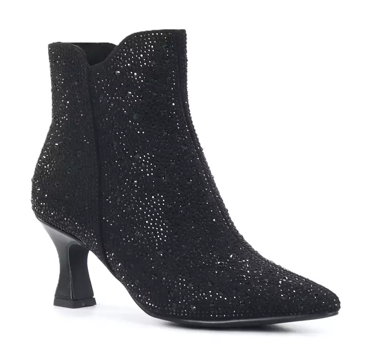 Marco Tozzi Ankelboots 25018-45 065 Svart Glitter - Stövletter och kängor för damer - 142000 - 1