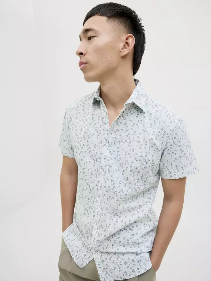 Jack&Jones kortärmad skjorta Blasummer vit - Skjortor för herrar - 138480 - 1