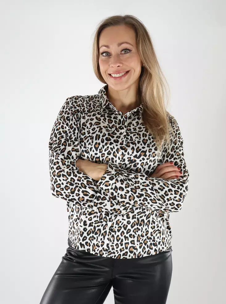 JDY damskjorta tapioka/leopard - Skjortor och blusar för damer - 139400 - 1