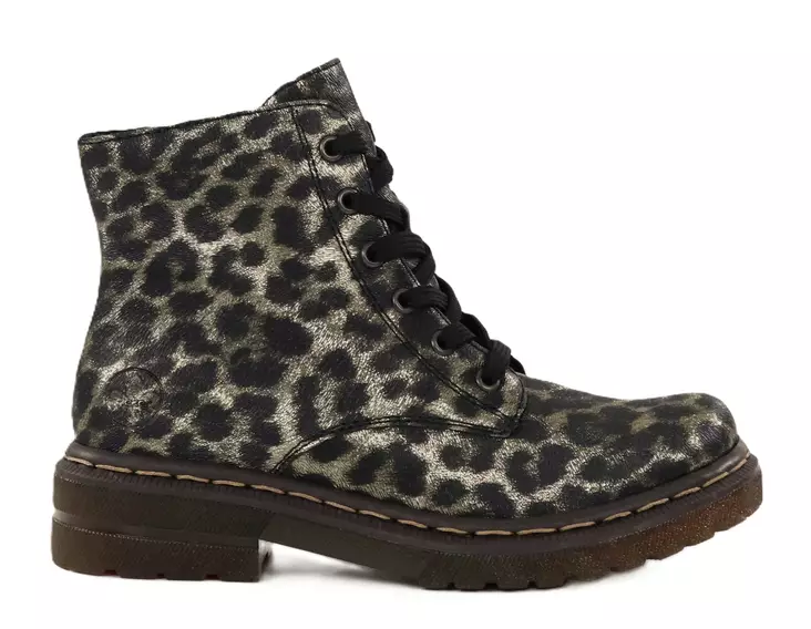 Rieker damstövletter med leopardmönster 78240-90 multifärgad - Rieker ankelboots - 139010 - 1