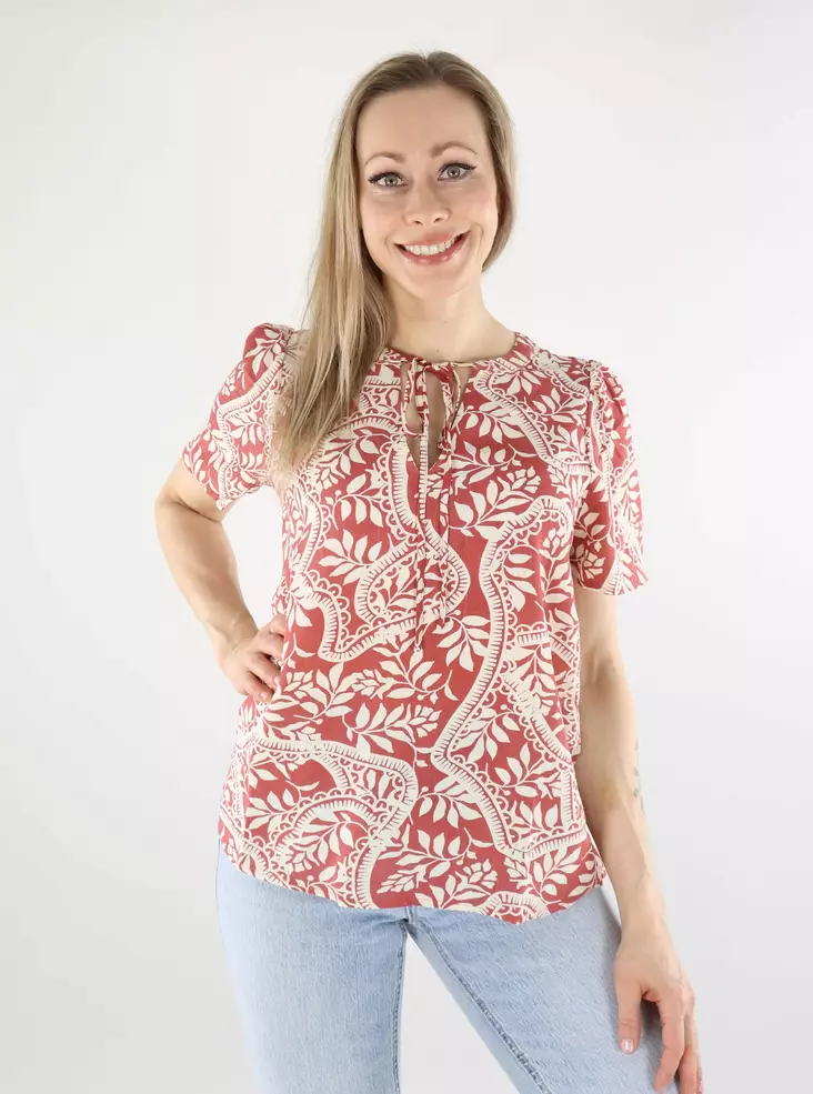 Vero Moda t-shirt dam VMBALI V-ringad marsala/bali - T-shirts för damer - 138160 - 1