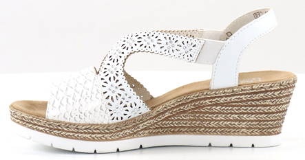 Rieker Kilsandaler 61916-80 vit - Rieker sandals - 133161 - 2