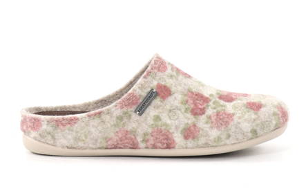 Shepherd Cilla damtofflor beige/blommigt mönster - Tofflor för damer - 134411 - 1