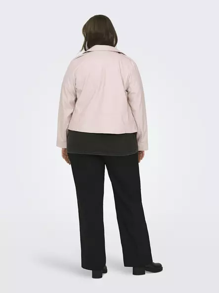 Only Carmakoma damjacka i plus size i konstläder, Faux Biker, polerad lila - Skinnjackor och PU-jackor för damer - 140281 - 2