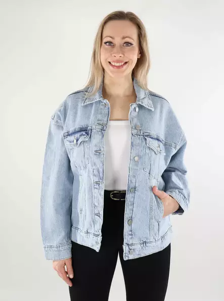 Vero Moda jeansjacka dam Oversize Denim i blått - Jeansjackor för damer - 138221 - 1