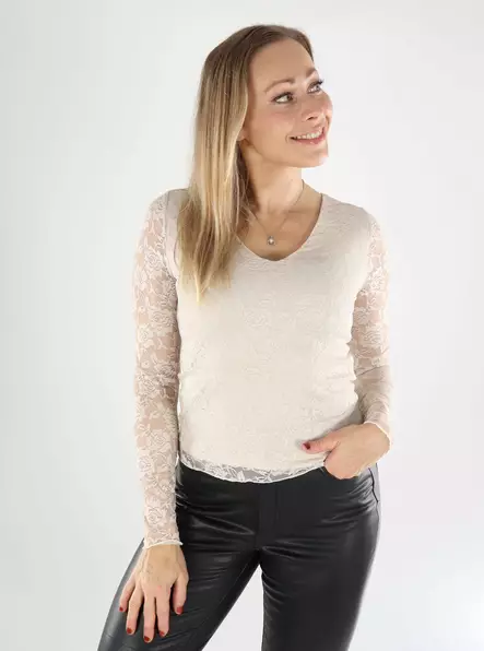 Vero Moda damskjorta V-ringad pumice stone - Långärmade tröjor för  damer - 139321 - 1