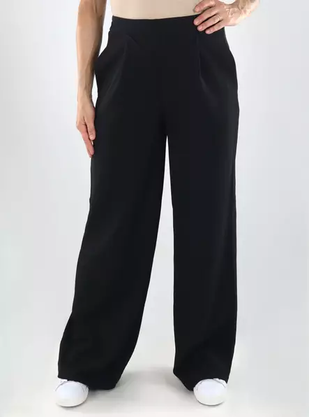 Vila byxor HW WIDE PLEAT svart skönhet - Byxor för damer - 141391 - 1