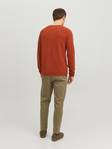 Jack&Jones Sweater Hill cinnober med rund hals - Stickat för herrar - 134691 - 2