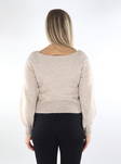 Only Jane Off shoulder tröja Whitecap Grå - Stickat för damer - 134551 - 2