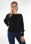 Only Tröja Ladaline kort svart - Stickat för damer - 134251 - 1