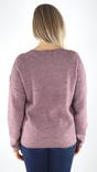 Only Tröja Camilla v-ringad rosa brun - Stickat för damer - 132231 - 2