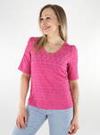 Only dam t-shirt V-ringad raspberry rose - T-shirts för damer - 136161 - 1