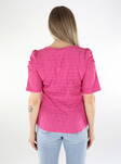 Only dam t-shirt V-ringad raspberry rose - T-shirts för damer - 136161 - 2