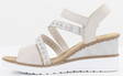 Rieker Sandaler med kilklack V3551-60 beige - Rieker sandals - 128591 - 2