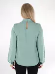 Vila damskjorta Surashil High Neck chinoisgrön - Långärmade tröjor för damer - 136781 - 2