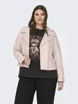 Only Carmakoma damjacka i plus size i konstläder, Faux Biker, polerad lila - Skinnjackor och PU-jackor för damer - 140281 - 4