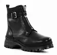 Ilves ankelboots i läder för damer med XXL-band 8491-D svart - Stövletter och kängor för damer - 137481 - 1