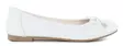 Migant ballerinor med fluga A921-98 vitt läder - Ballerinaskor - 140731 - 1