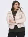 Only Carmakoma damjacka i plus size i konstläder, Faux Biker, polerad lila - Skinnjackor och PU-jackor för damer - 140281 - 1