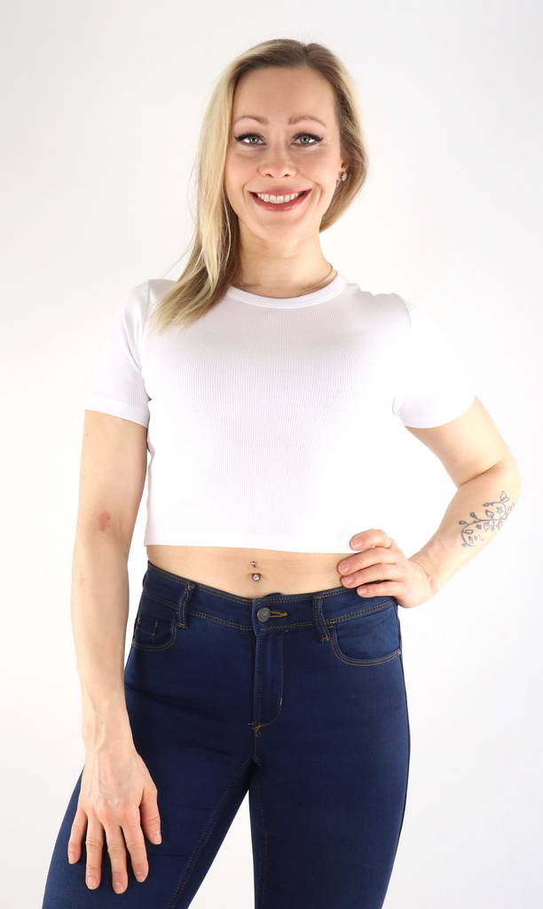 JJXX T-shirt Florie ribb vit - T-shirts för damer - 133261 - 1