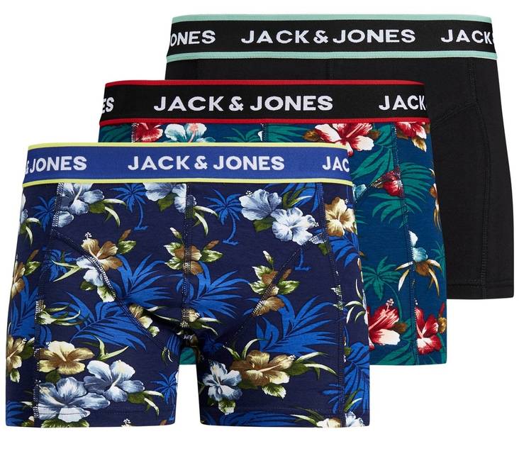 Jack & Jones Trunks Flower svart/bardaboes - Trunks och strumpor för herrar - 127781 - 1