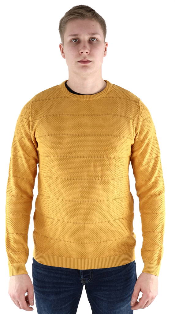 Jack & Jones herr stickad tröja Snow gul - Stickat för herrar - 126971 - 1