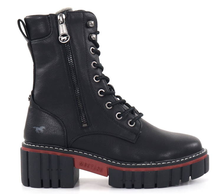 Mustang ankelboots 1447-504-9 schwarz - Stövletter och kängor för damer - 134241 - 1