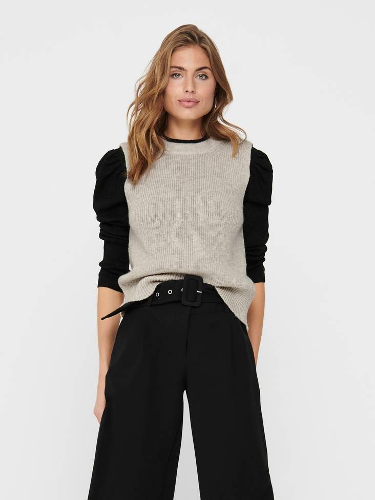 Only Stickad väst Paris pumice stone - Stickat för damer - 127861 - 1