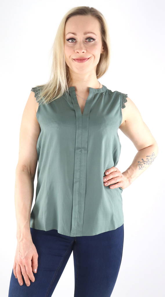 Only Top Kimmi Balsam grön - Toppar för damer - 133201 - 1