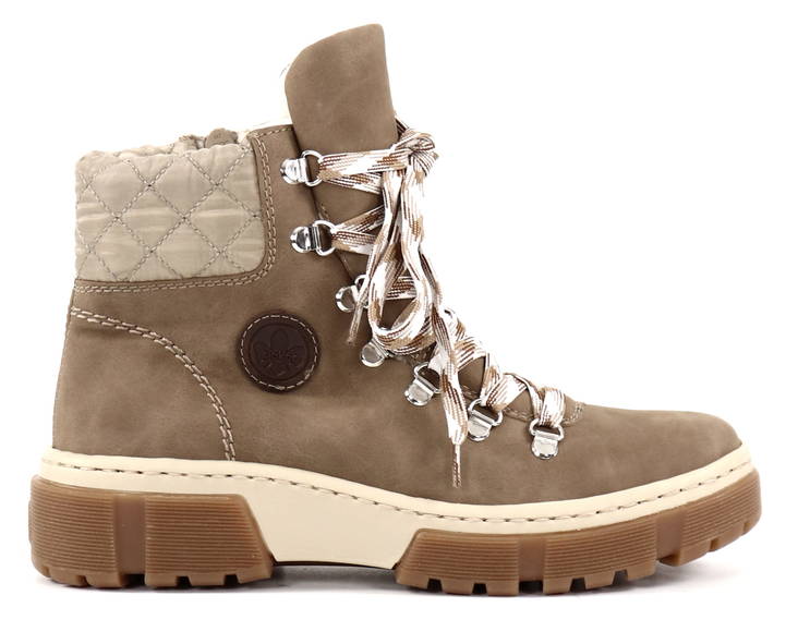 Rieker dam kängor, fleecefoder X8647-64 beige - Rieker ankelboots - 129581 - 1
